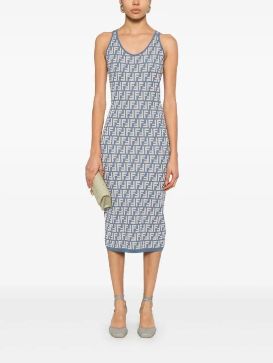 25SS 펜디 미디 원피스 FZDD38AUHW LIGHT BLUE - FENDI