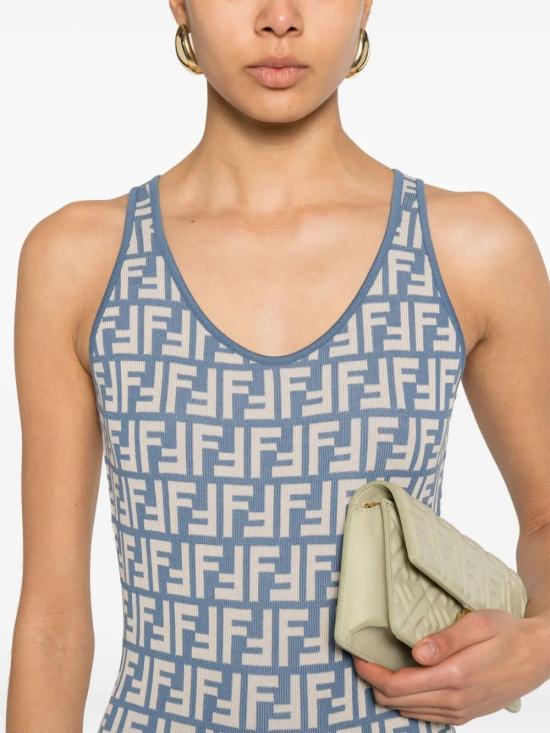 25SS 펜디 미디 원피스 FZDD38AUHW LIGHT BLUE - FENDI