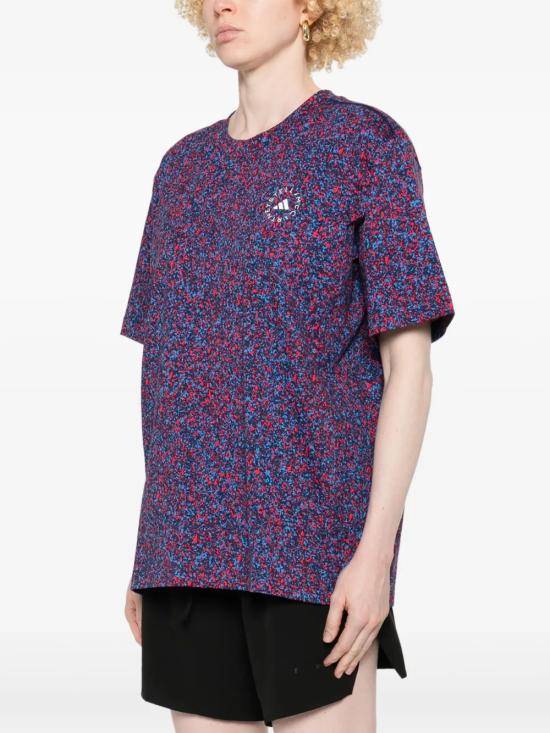 25SS 아디다스 바이 스텔라매카트니 반팔 티셔츠 JJ0083WHITEACTRED Blue - ADIDAS BY STELLA MCCARTNEY