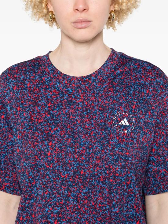 25SS 아디다스 바이 스텔라매카트니 반팔 티셔츠 JJ0083WHITEACTRED Blue - ADIDAS BY STELLA MCCARTNEY
