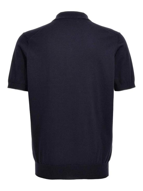 26SS 브루넬로 쿠치넬리 폴로 티셔츠 M29800145CW425 Blue - BRUNELLO CUCINELLI