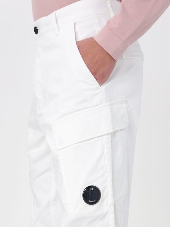 25FW 씨피 컴퍼니 스트레이트 팬츠 18CMPA166A005694G 103 White - C.P. COMPANY