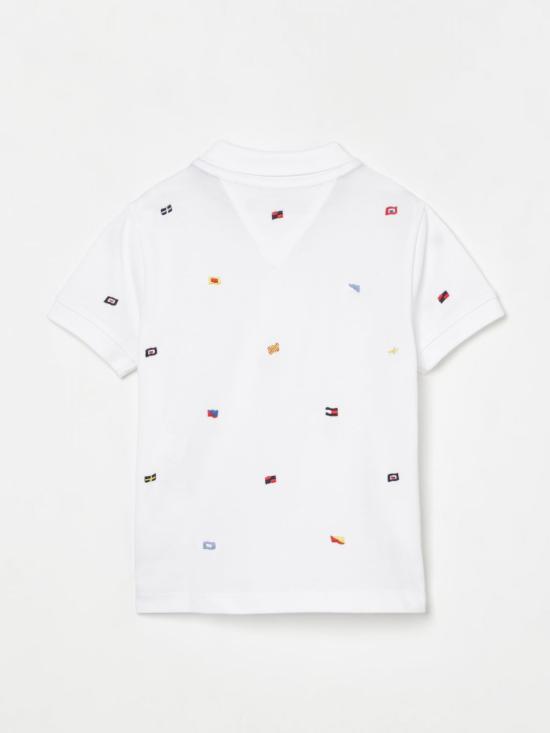25SS [키즈] 타미힐피거 폴로 셔츠 KB0KB09529 YBR White - TOMMY HILFIGER