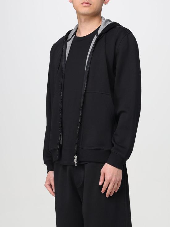 25FW 브루넬로 쿠치넬리 긴팔 티셔츠 MM8319069G C101 Black - BRUNELLO CUCINELLI