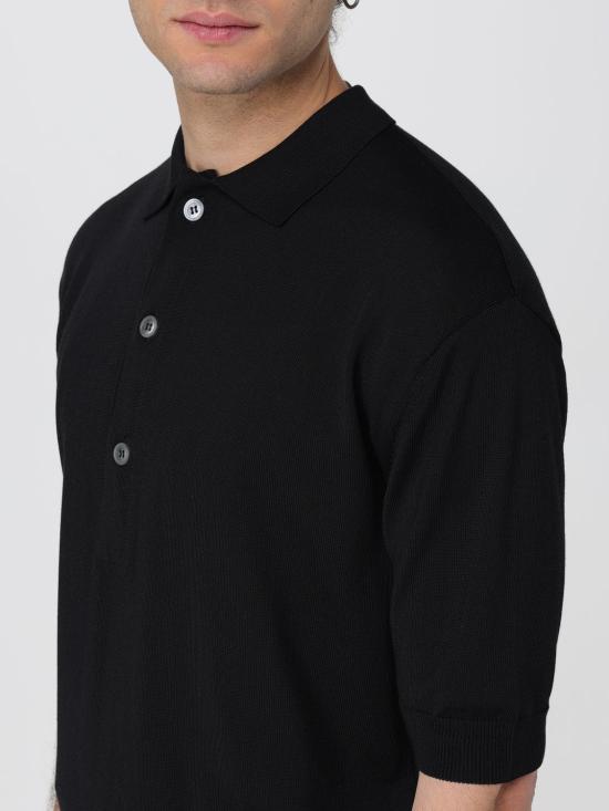 25FW 라르디니 폴로 티셔츠 ESLPMC96ES64045 999 Black - LARDINI