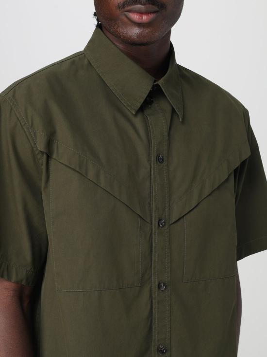 25FW 보테가베네타 반팔 셔츠 816765V4CS0 3359 Kaki - BOTTEGA VENETA