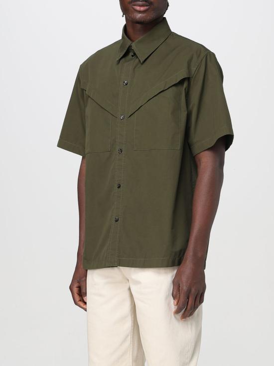 25FW 보테가베네타 반팔 셔츠 816765V4CS0 3359 Kaki - BOTTEGA VENETA