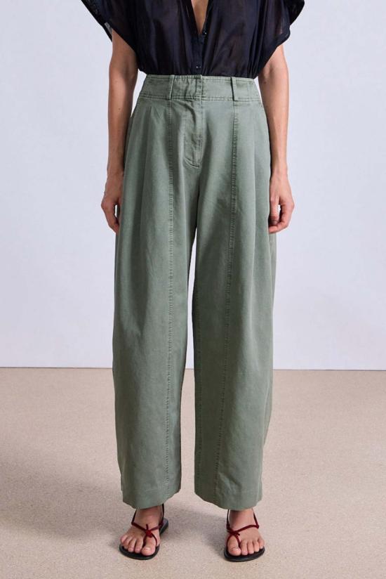  어피스 어파트 크롭 팬츠 크롭드 시빌 바지 타임 그린