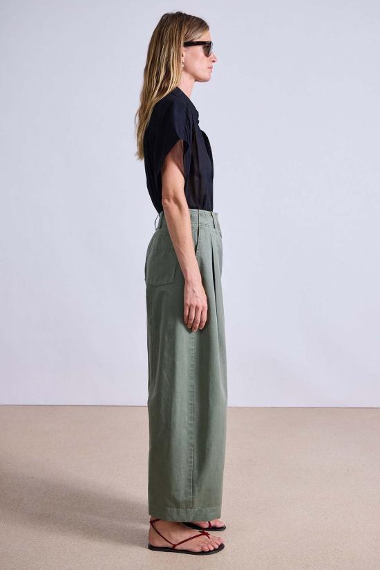  어피스 어파트 크롭 팬츠 크롭드 시빌 바지 타임 그린 - APIECE APART