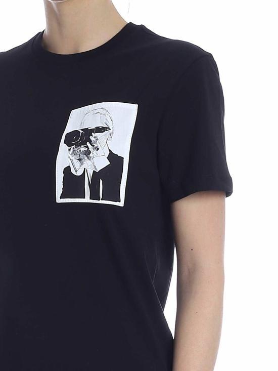  칼라거펠트 반팔 티셔츠 200W1793999 Black - KARL LAGERFELD
