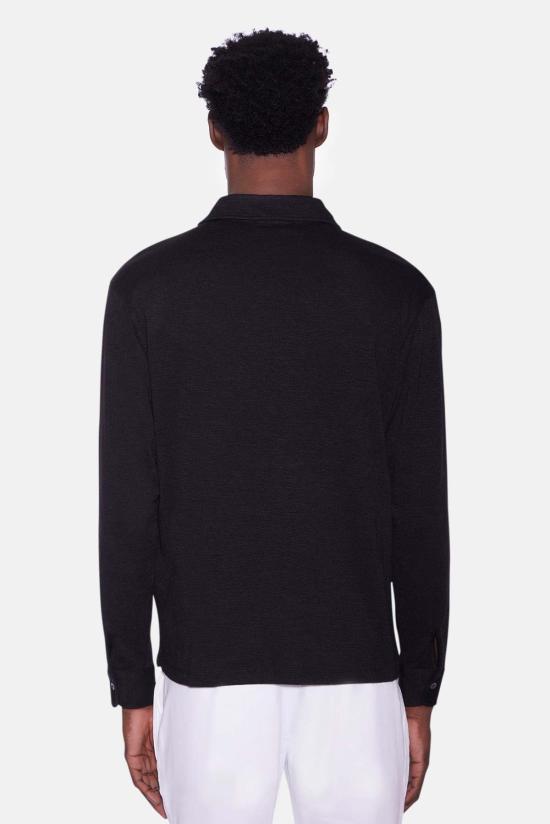  Blue&Cream 긴팔 셔츠 블루&크림 슬럽 롱슬리브 버튼업 블랙 - BLUE&CREAM