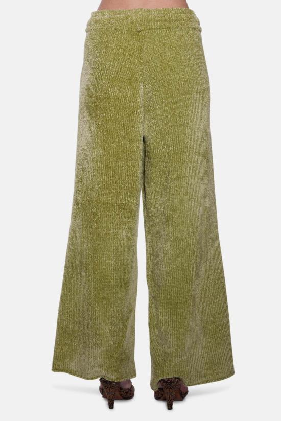  더 타일 클럽 트레이닝/조거 팬츠 타일 클럽 마일리 셰닐 와이드 레그  펀 그린 - THE TILE CLUB