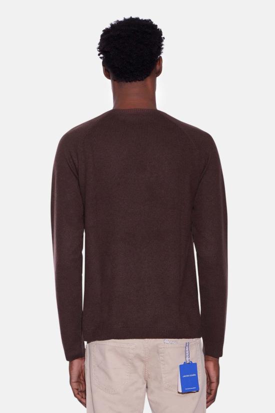  더 타일 클럽 스웨터 타일 클럽 메도우 래글런 크루넥 플럼 브라운 - THE TILE CLUB