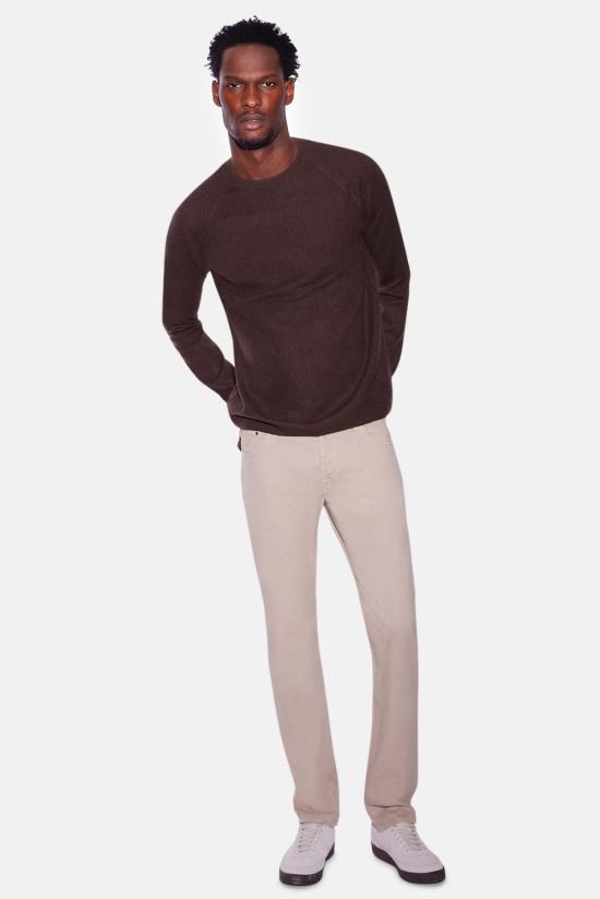  더 타일 클럽 스웨터 타일 클럽 메도우 래글런 크루넥 플럼 브라운 - THE TILE CLUB