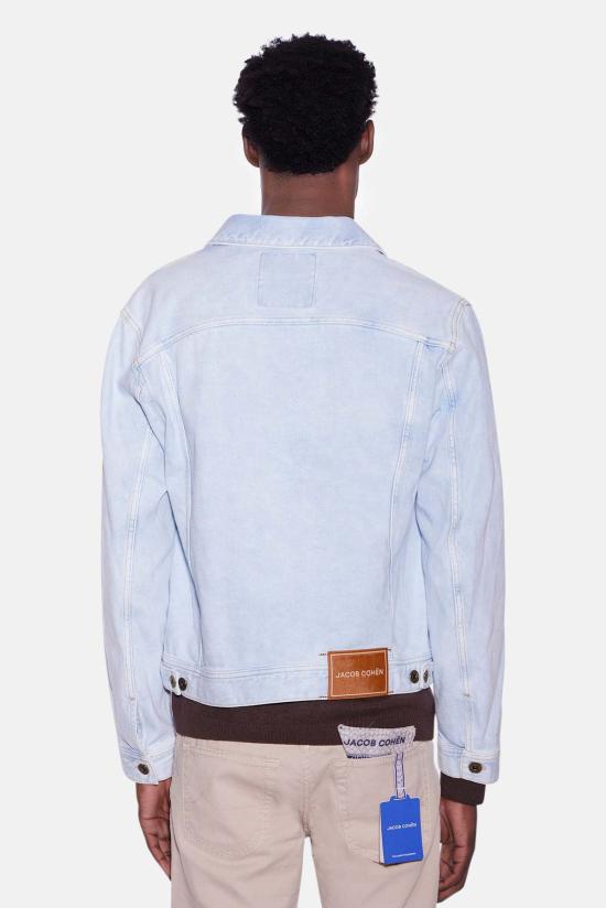  야콥코헨 데님 자켓 Jacob Cohen Giubbino 11oz 트러커 재킷 블리치드 라이트 블루 - JACOB COHËN