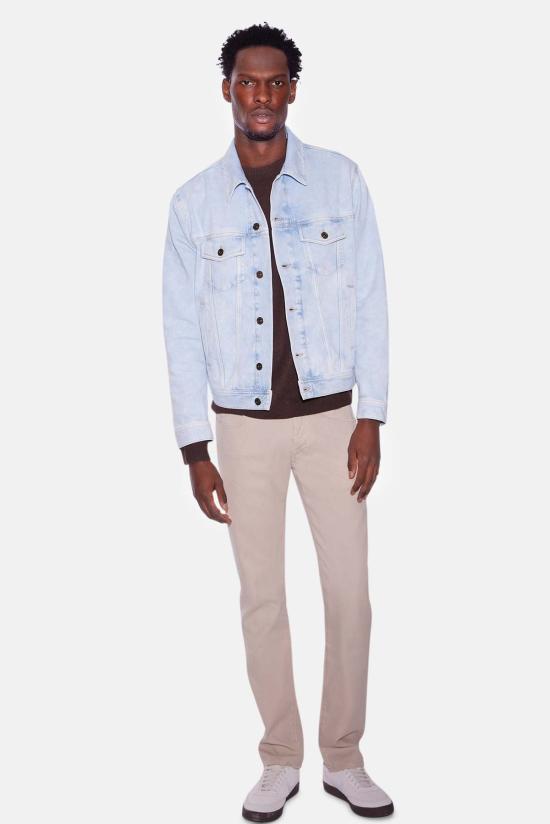  야콥코헨 데님 자켓 Jacob Cohen Giubbino 11oz 트러커 재킷 블리치드 라이트 블루 - JACOB COHËN