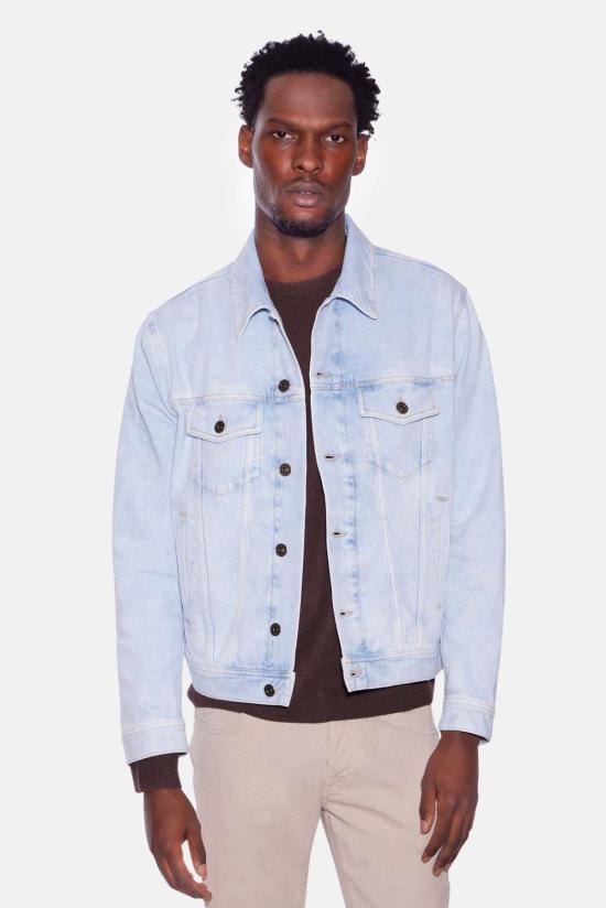  야콥코헨 데님 자켓 Jacob Cohen Giubbino 11oz 트러커 재킷 블리치드 라이트 블루