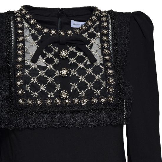 25SS 셀프 포트레이트 수트 자켓 AW23115SABBLACK - SELF PORTRAIT