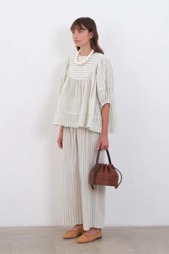  코울리 스튜디오 블라우스 Cawley Studio Romy Top 민트/에크루 - CAWLEY STUDIO