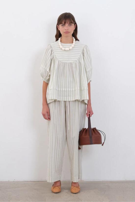  코울리 스튜디오 블라우스 Cawley Studio Romy Top 민트/에크루 - CAWLEY STUDIO