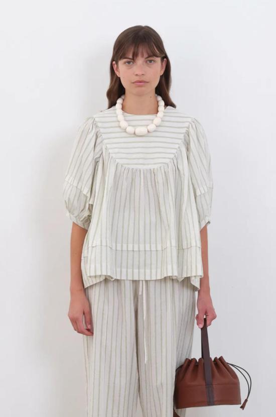  코울리 스튜디오 블라우스 Cawley Studio Romy Top 민트/에크루