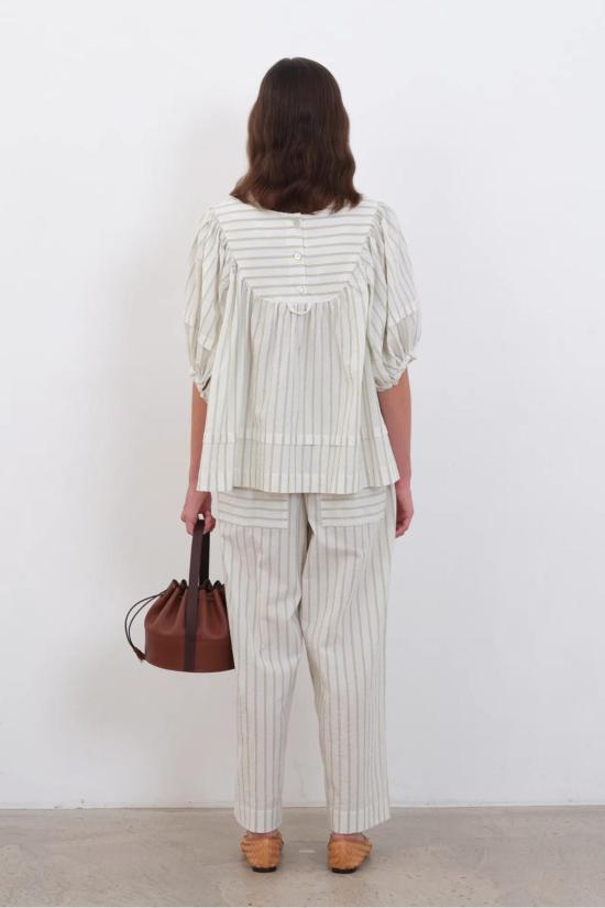  코울리 스튜디오 블라우스 Cawley Studio Romy Top 민트/에크루 - CAWLEY STUDIO