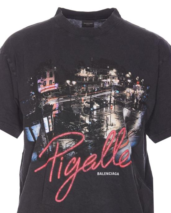 25SS 발렌시아가 반팔 티셔츠 809122TRVO11041 Black - BALENCIAGA