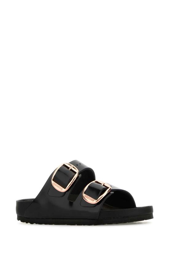 25FW 버켄스탁 뮬/슬리퍼 1027840 SHINEBLACKNATURALLEA Black - BIRKENSTOCK