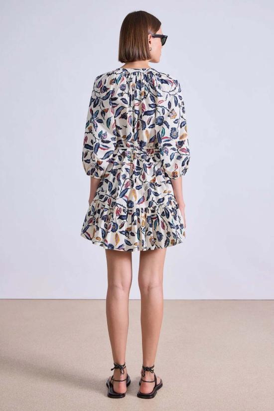  어피스 어파트 숏 원피스 Apiece Apart 미니 미테 드레스 가든 플로럴 크림 - APIECE APART