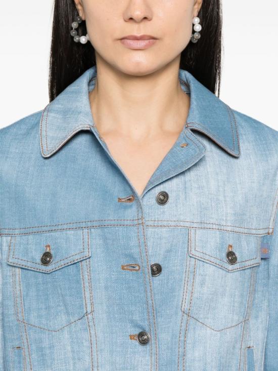 25SS 에르마노 설비노 데님 자켓 D467I342EMY Blue - ERMANNO SCERVINO