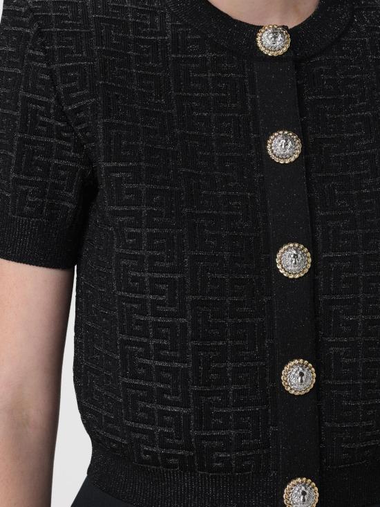 24FW 발망 가디건 DF1SB215KG96 EAC Black - BALMAIN