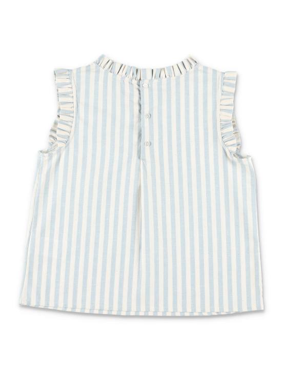 25SS [키즈] 봉쁘앙 탑 S05GBLW00045 210 LIGHT BLUE WHITE STRIPES - BONPOINT
