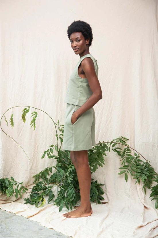  보몽 오가닉 숏팬츠 보몬트 오가닉 실비아 라운지 쇼트 피스타치오 - BEAUMONT ORGANIC