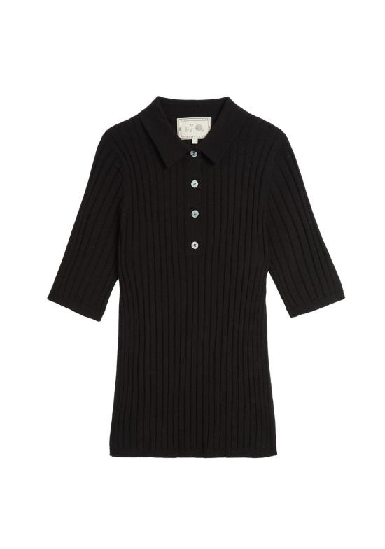  데미리 뉴욕 폴로 티셔츠 데밀리 레이라니 슈퍼파인 캐시미어 탑 네이비 - DEMYLEE