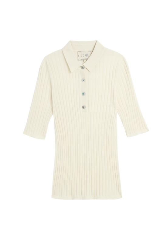  데미리 뉴욕 폴로 티셔츠 데밀리 레이라니 슈퍼파인 캐시미어 탑 네이비 - DEMYLEE