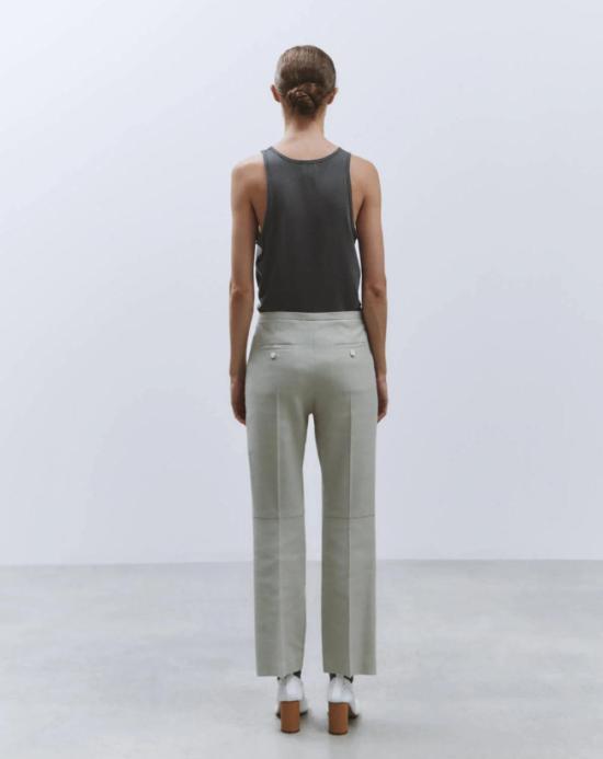  알리지 크롭 팬츠 Alysi 스트레치 플레어 팬츠 피에트라 - ALYSI