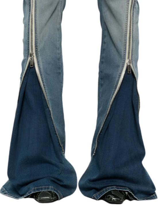  릭 오웬스 데님 팬츠 Drkshdw By Rick Owens Hollywood Bolan 바나나  워시드 인디고 - RICK OWENS