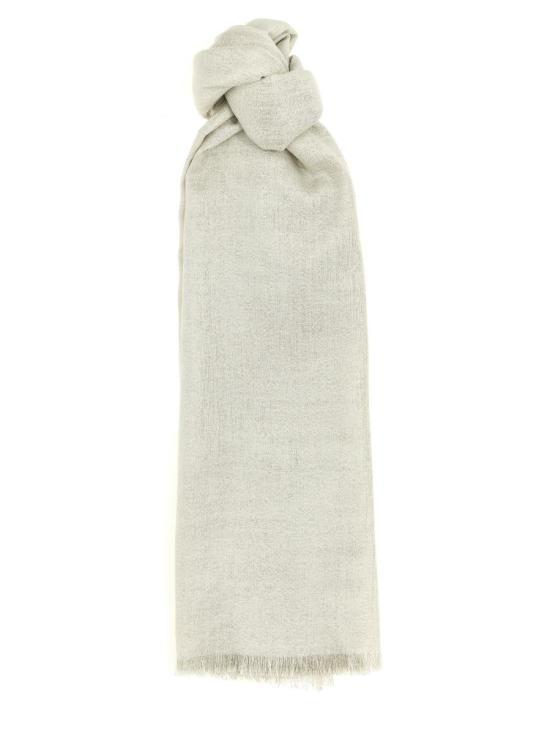 25SS 브루넬로 쿠치넬리 메탈릭 프린지 머플러/스카프 MSCDAR097C159 SILVER