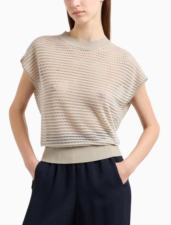 25SS 엠포리오 아르마니 민소매 티셔츠 EW001665AF15884F1039 FANCY BEIGE - EMPORIO ARMANI