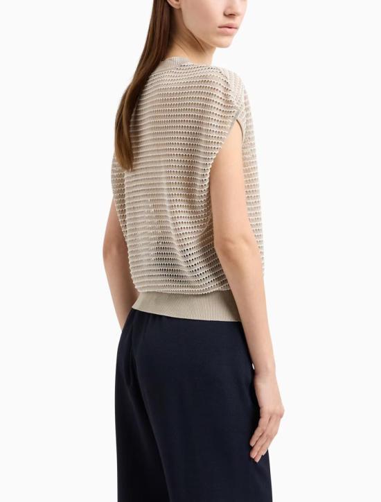 25SS 엠포리오 아르마니 민소매 티셔츠 EW001665AF15884F1039 FANCY BEIGE - EMPORIO ARMANI