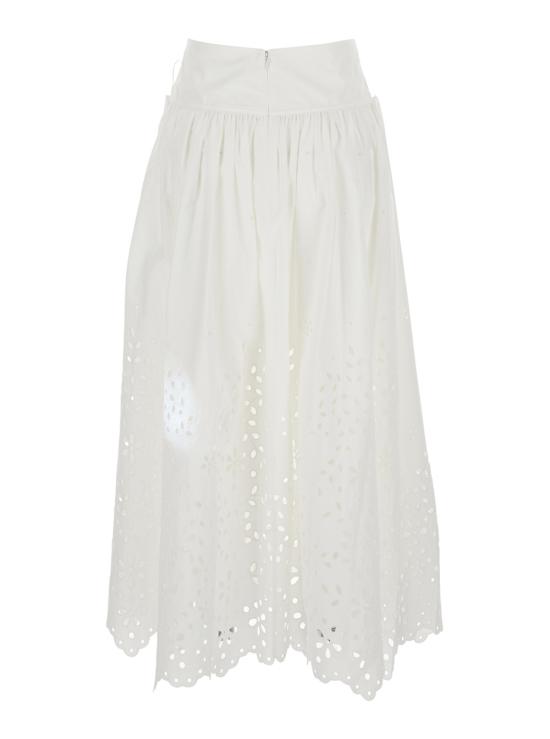 25SS 셀프 포트레이트 롱 스커트 SS25137MSKWWHITE White - SELF PORTRAIT