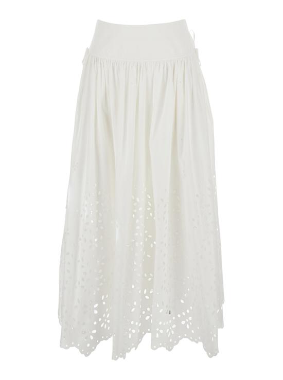 25SS 셀프 포트레이트 롱 스커트 SS25137MSKWWHITE White