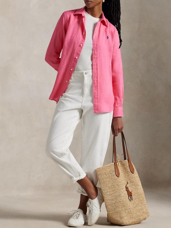 25SS 폴로 랄프로렌 포니 자수 리넨 셔츠 (211970730009) 211970730 007 FUXIA - POLO RALPH LAUREN