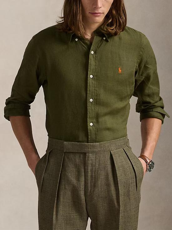 26SS 폴로 랄프로렌 긴팔 셔츠 710968915 006 DARK GREEN - POLO RALPH LAUREN