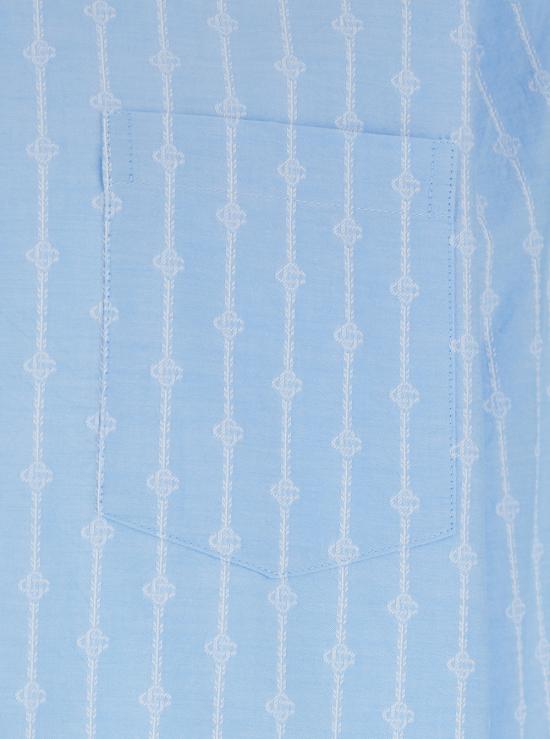 25FW 카사블랑카 긴팔 셔츠 MS25SH17501LAURELSTRIPE Light blue - CASABLANCA