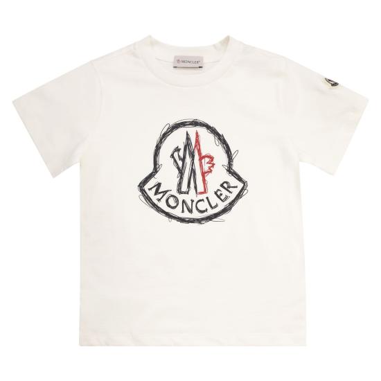 25SS [키즈] 몽클레어 티셔츠 K19548C0001489AFV NATURAL