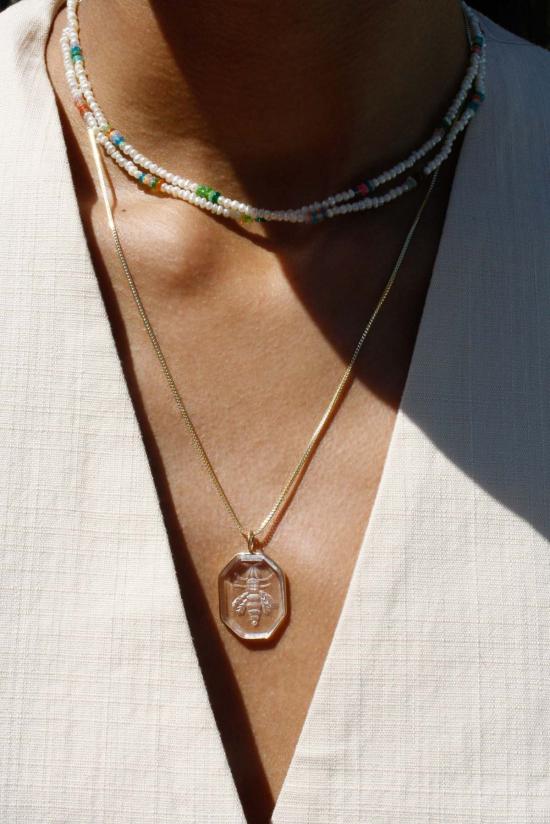  로렌 스튜어트 목걸이/팬던트 스피릿 애니멀 메달리온 비