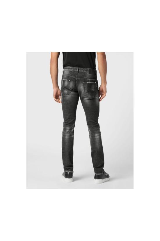 25SS 필립 플레인 데님 팬츠 SAEC MDT4006 PDE004N02RX Black - PHILIPP PLEIN