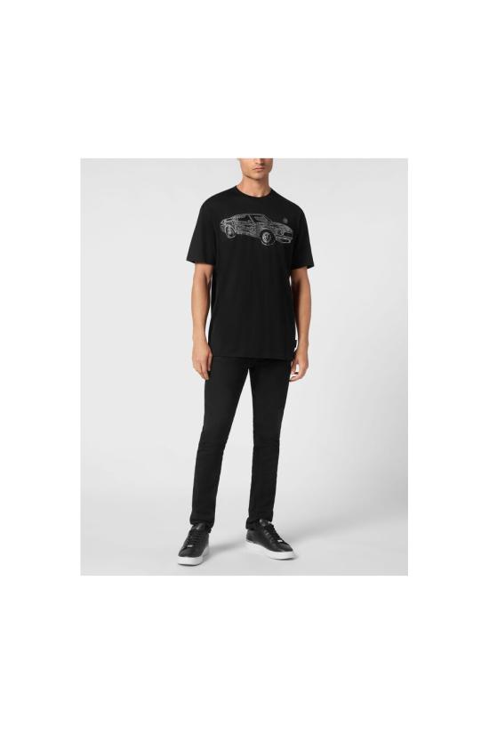  필립 플레인 반팔 티셔츠 SAEC MTK8105 PJY002N02 Black - PHILIPP PLEIN