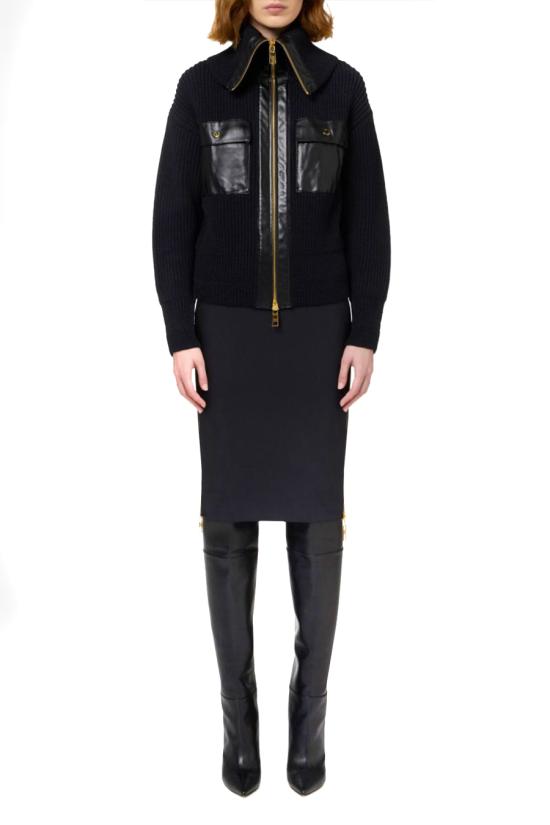  엘리자베타프랜치 미디 스커트 GO04746E2110 Black - ELISABETTA FRANCHI